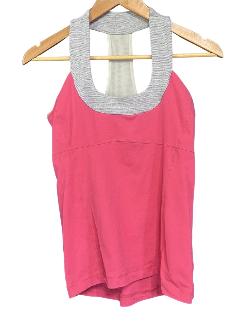 Lululemon Scoop Neck Tank, Size 8, Bright Pink and Grey, Athleisure, vintage,